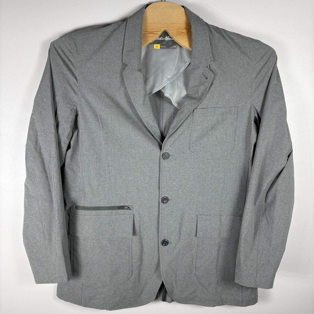 Eddie Bauer Men's 48T Gray Travex Tech Pocket Sport Coat Unlined Packable Blazer